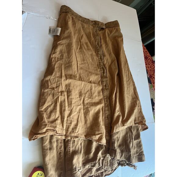 Long Maeve Womens the Copper Cotton Button Safari Midi Skirt - Med - Picture 12 of 16